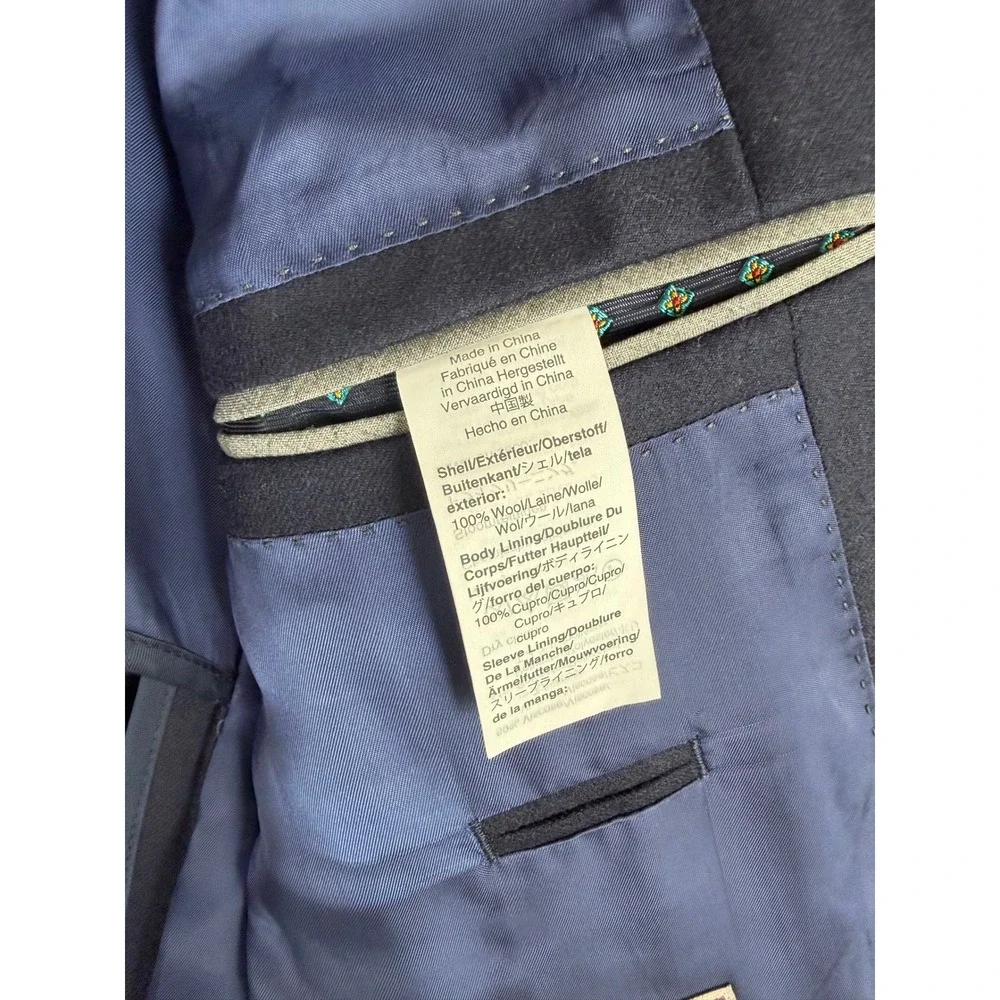 J.Crew Ludlow Slim Fit Navy Blue Wool Suit Jacket Blazer 39R American Woolen NWT